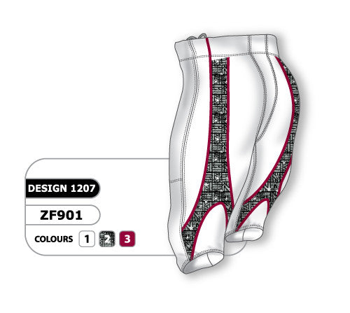 Athletic Knit Custom Sublimated Football Pant Design 1207 (ZF901-1207)